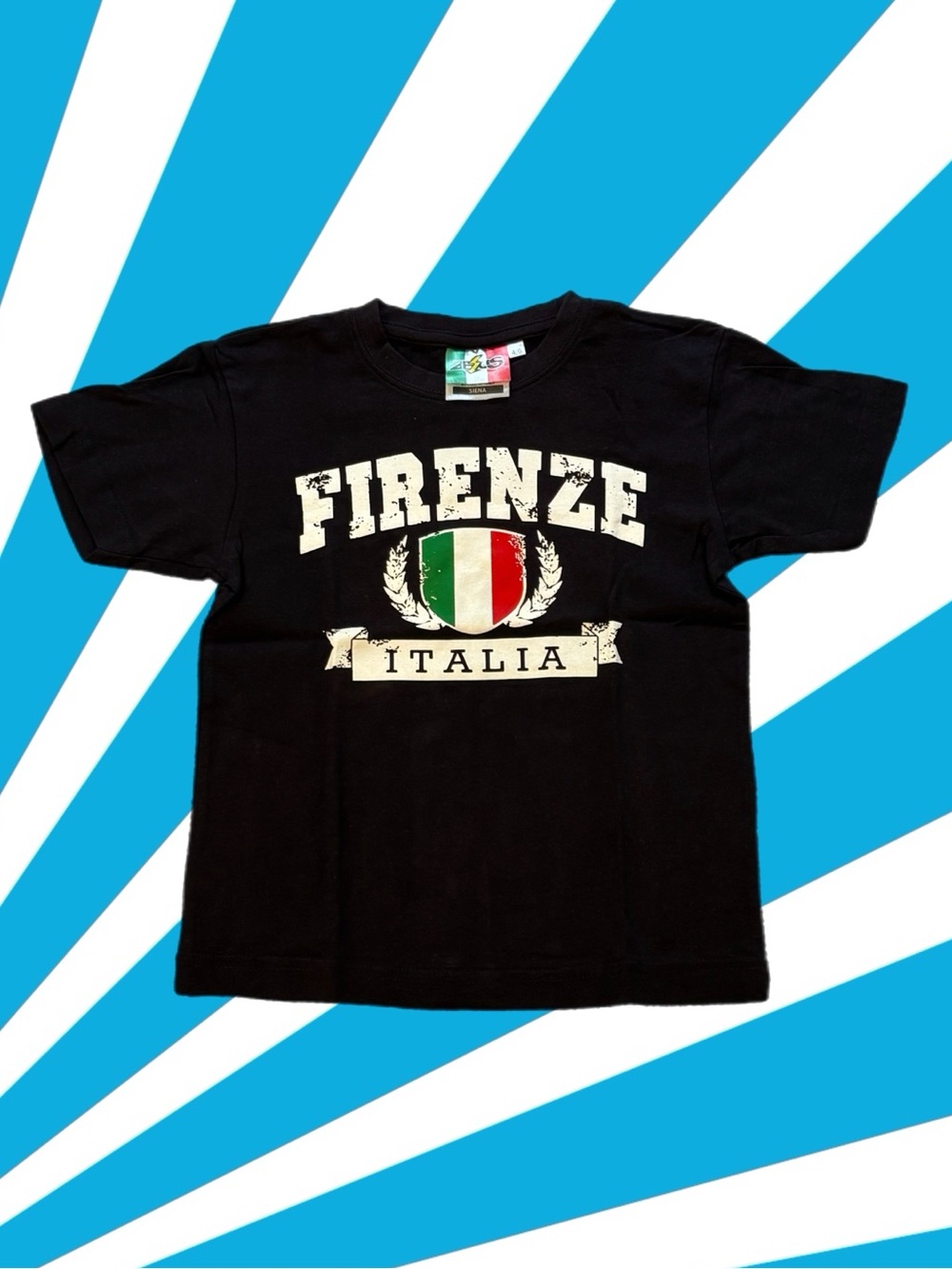 Boys Firenze Italia Graphic T-Shirt – Size 4/6 in Black